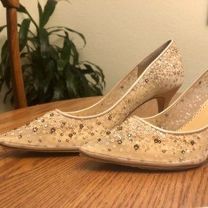 Bella Belle Evelyn Nude Wedding Pumps Size 7.5